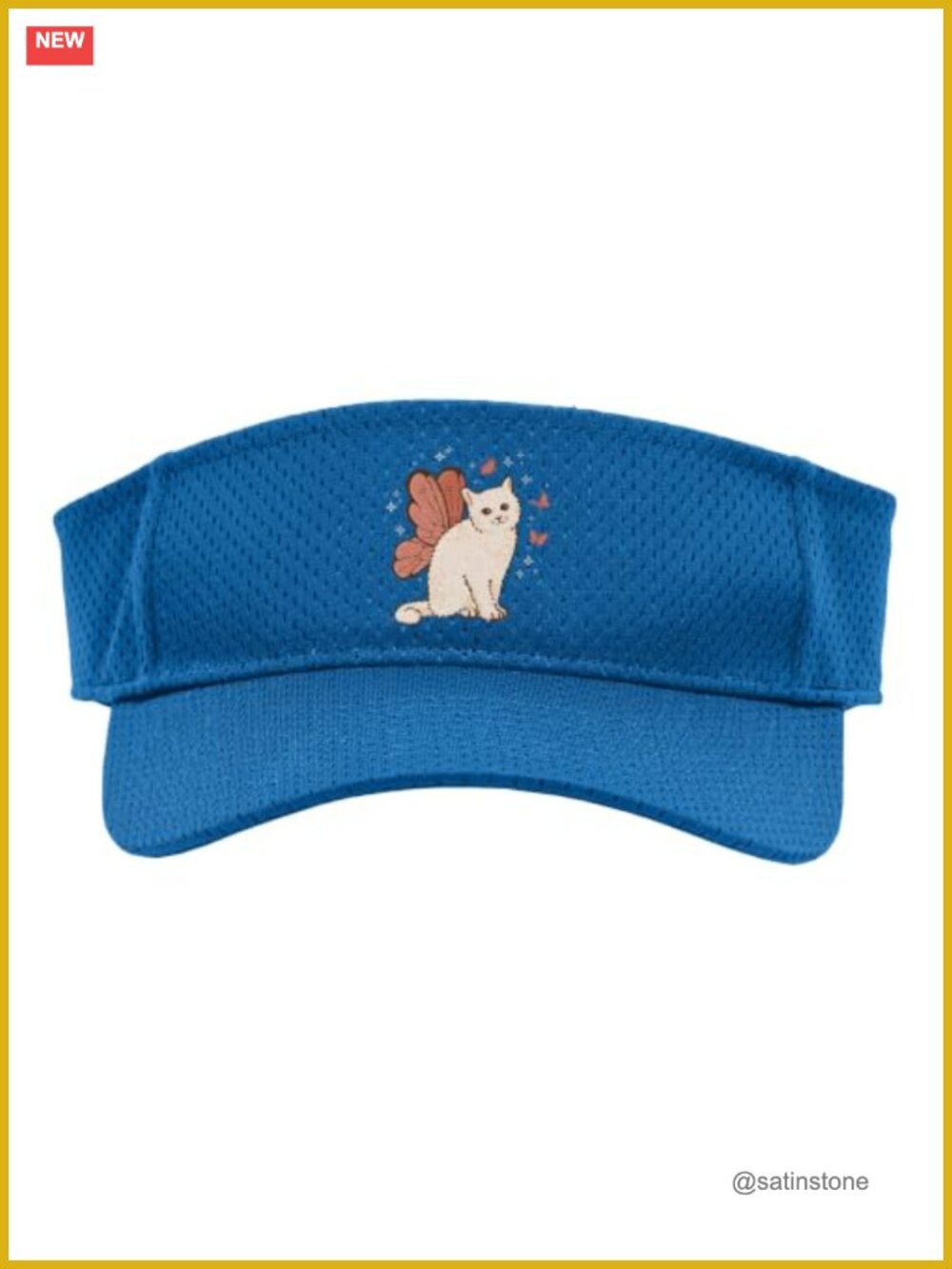 Fairycore Cat Butterfly Wings Sport Sun Visor Adjustable
